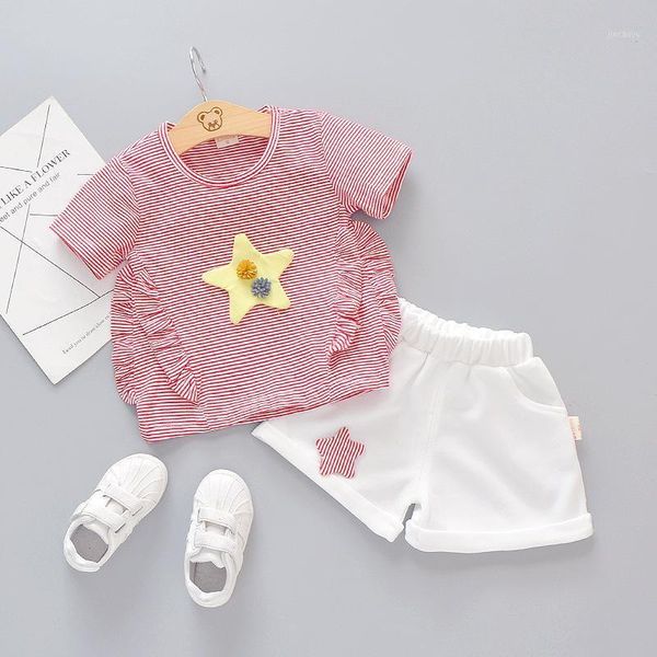 

newborn clothing sets summer cotton shorts girl clothes for girls infant outfits baby sport wear tracksuit suits first 2 3 year1, White