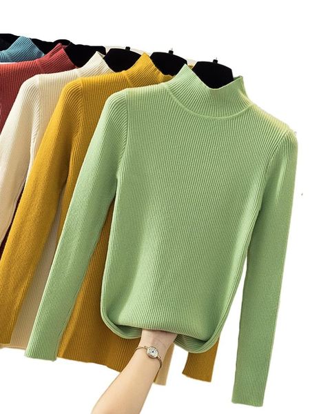 

55% off 2021 spring winter women long sleeve turtleneck stretchable pullover sweater office pullover korean clothes clothing, White;black