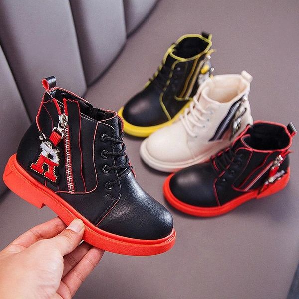 

Autumn & Winter Girls And Boys Ankle Boots Non-slip Children Shoes Fashion Baby Kids Boots Size 25-36 #fa2J