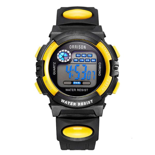 

for led waterproof luminous multifunctional watch primary and secondary school students men's watch women's watch outdoor alarm cl, Slivery;brown