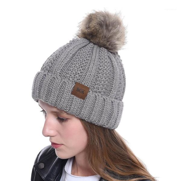 

fashion pompom winter beanie hats women soft knitting skullies beanies hat women rhinestone cotton hat hedging cap gorras1, Blue;gray