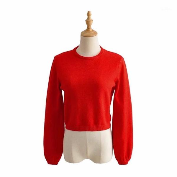 

2019 winter autumn women's sweaters casual o-neck long sleeve solid knitted slim women pullovers short sweater for woman1, White;black