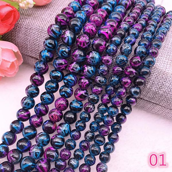 

новые 6 мм 8 мм цветные шармы стеклянные бусины свободные разные бусины для ювелирных изделий, делая diy ручной работы браслетnecklace краси