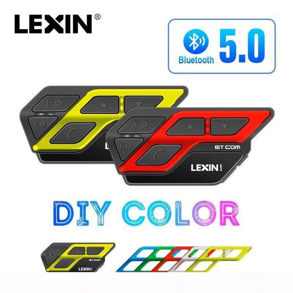 

2020 new lexin 2pcs com helmet intercom motorcycle 800mah battery bluetooth headsets, built-in fm radio intercomunicodor moto1