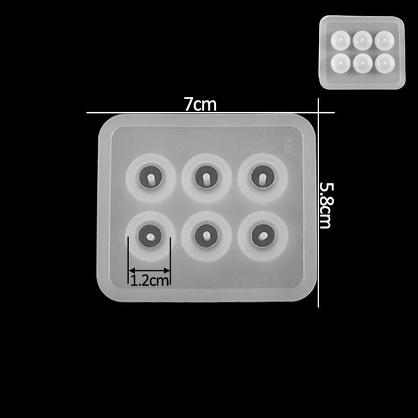 

12 шт. смола силиконовые призматические пресс-формы 6 сетки квадратных круглых литейных пресс-формы бусины подвеска diy ювелирные изделия, с