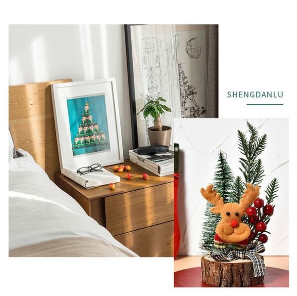

рождественские настольные дерево украшение домашнего офиса столешница светлое дерево декор праздник украшения рождественские настольные h bb