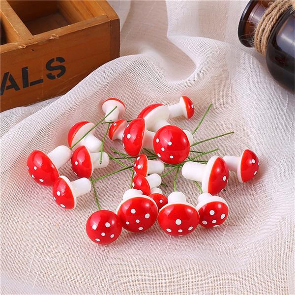 

christmas decorations 10pcs/20pcs mushrooms miniature fairy garden home decoration craft micro landscape decor for diy party gift
