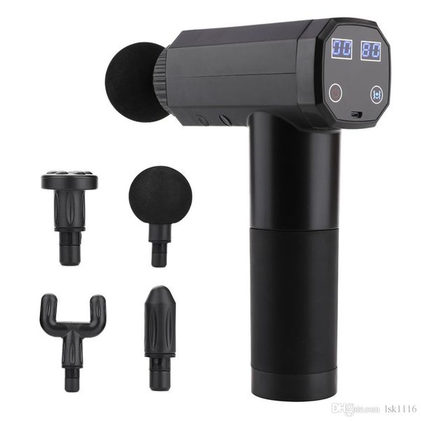 

new electric high frequency massage gun lcd monitor touch screen deep tissue muscle massager fascial relax pistolet de massage