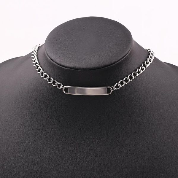 

pendant necklaces fashion hiphop necklace punk accessory rock chain choker women's jewelry, Silver