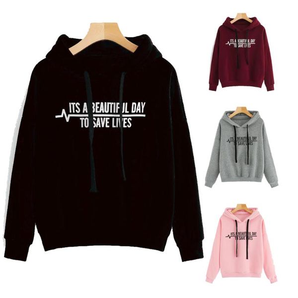 

women's hoodies & sweatshirts women fashion letter printed hooded sweatshirt lady spring fall casual loose long sleeve pullovers stree, Black