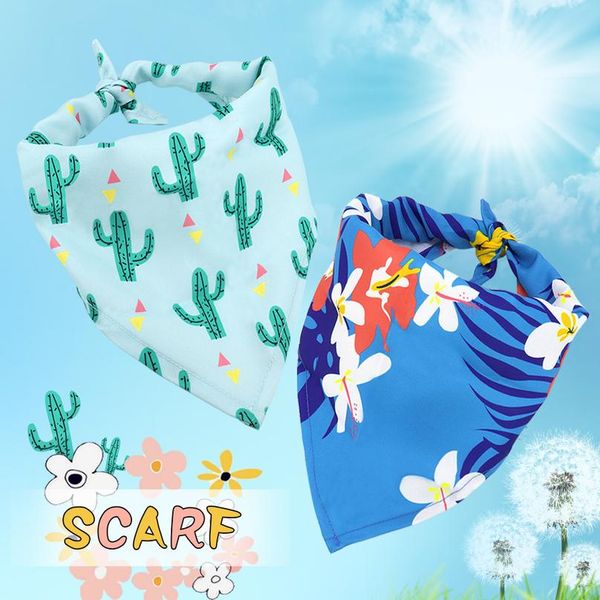 

dog cat bandana collar cotton printed pet puppy cat scarf neckerchief adjustable puppy cat dog bibs dog accessories pet sqcppq