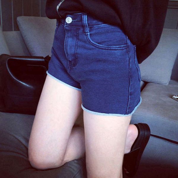 

factory 2020 new net red high waisted denim shorts, Blue