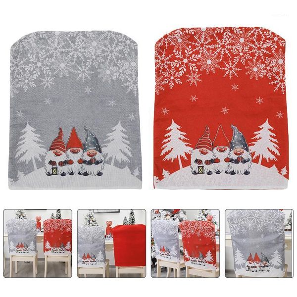 

chair covers 2pcs christmas cartoon lovely back festival decor1