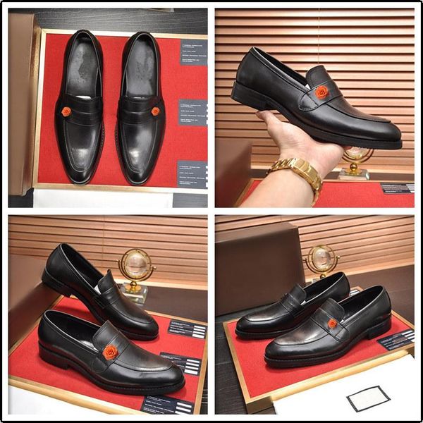 

c8 fashion leather shoes men dress shoes 2019 luxury men loafers soft driving shoes men's flat moccasins lace-up british style 11, Black