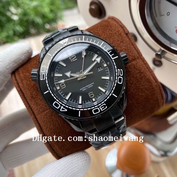 

2020 sea ceramic bezel aqua watches planet 007 deep black gmt terra boss wristwatches ocean james bond master mens watch d4060, Slivery;black