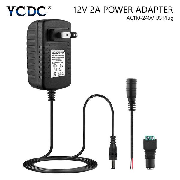 

power converter adapter supply eu us plug ac 100 240v to dc 12v 2a switching transformer charger for led strip light cctv swy jllxof