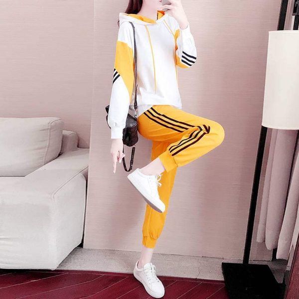 

2021 new set of two women's garment sports 2021new spring and autumn temperament loose woman's casual attire wear suit tyjtjy q8yt, White