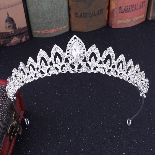 

silver color leaf tiaras de noiva alloy rhinestones small crown headpiece bridal hair jewelry women wedding hair accessories jl, Golden;silver