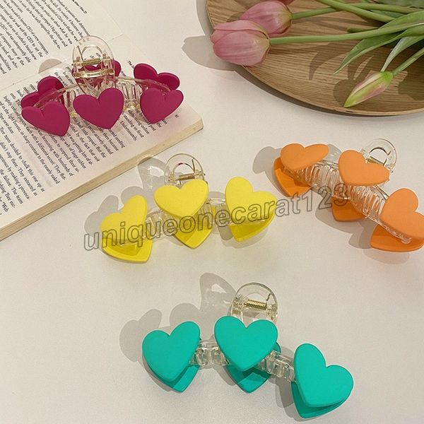

2022 ins fashion women elegant big heart hair-claws sweet candy hair clips hairstyle makeup headband hairpin hair accessories, Golden;silver