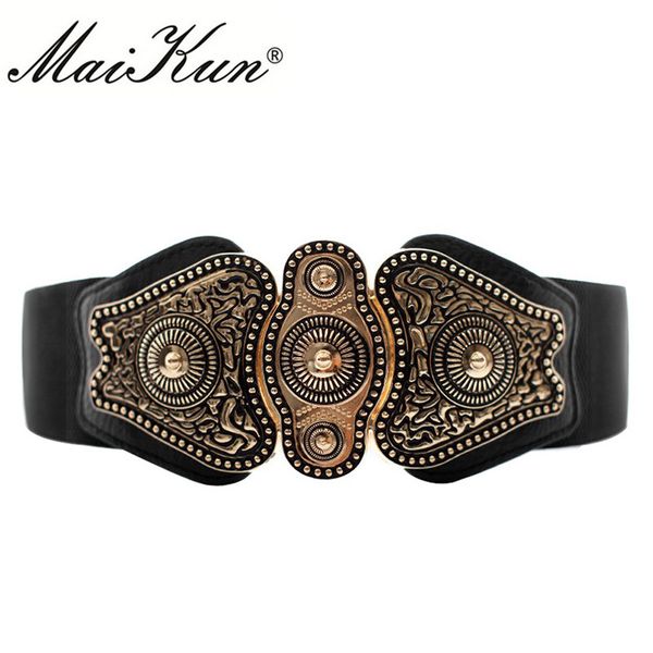 

maikun wide belts for women belt designer brand elastic belt 201117, Black;brown