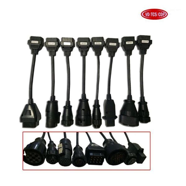 

truck cables for delphis vd ds150e cdp vdijk autocoms pro multidiag pro plus obd2 obdii trucks connect cable 8 pcs trucks cable1