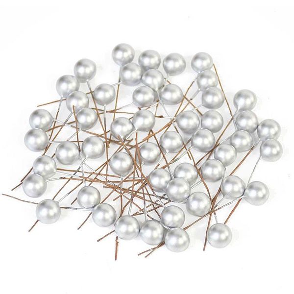 

50pcs mini artificial flower red cherry stamen berries christmas decoration ornament wedding gift box wreaths diy craft navidad wmtgne