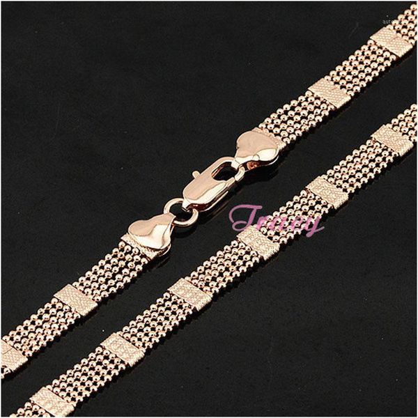 

1pcs 50cm-60cm womens long necklace rose gold color bead link chain necklace 8mm fashion jewelry1, Silver