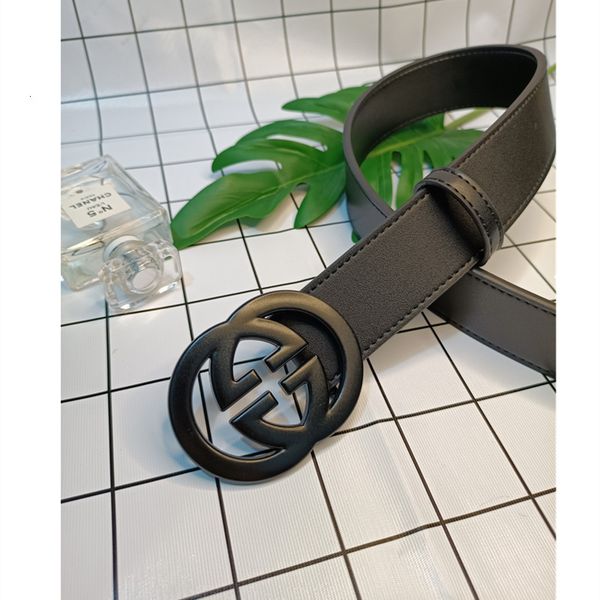

2020 new double g men's leather trend casual versatile youth business pants belt, Black;brown