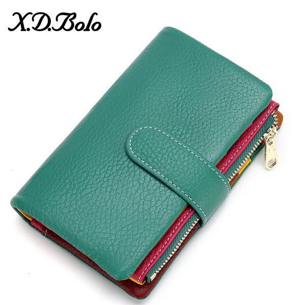 

xdbolo women's wallet short women coin purse fashion wallets for woman card holder ladies wallet female hasp clutch for girl c1115, Red;black