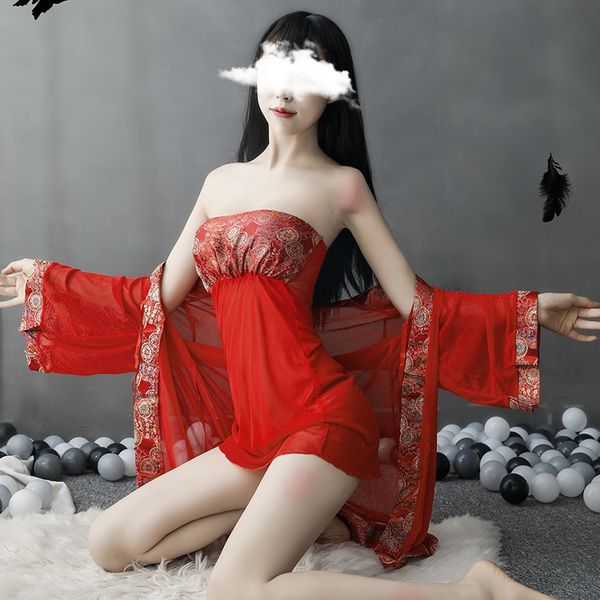 

pajamas underwear sao ancient brothel uniform temptation passion suit super coquettish clothing jx, Red;black