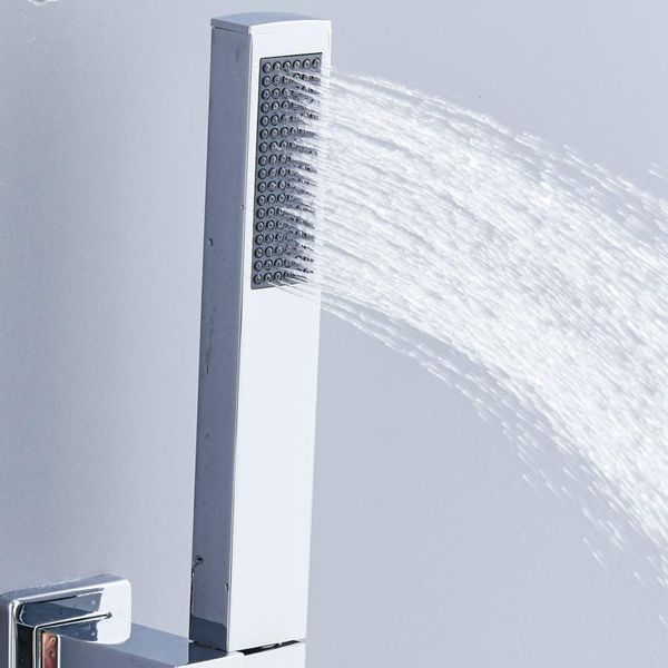

becola stainless steel square chrome hand held shower head water saving shower faucet bathroom accessories b 16802 wmtunb