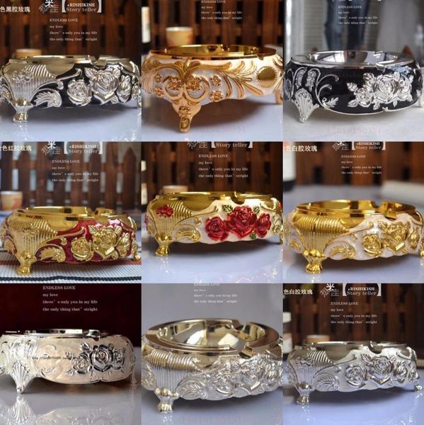 

бесплатная доставка супер доступная золотая европейская пепельница белая роза ashtray home hotel saceates advanced подарки swy bbymcf wrhome