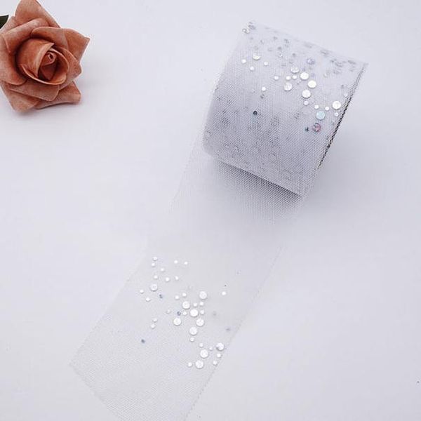 

25 yards 6cm glitter sequin tulle roll spool tutu skirt fabric wedding decoration organza laser diy crafts birthday party supply wmtuyn