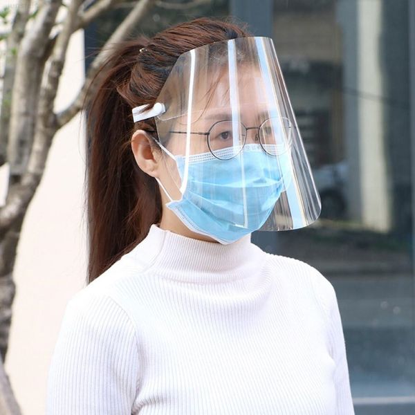 

cover 1pc protective adjustable anti dust-proof full mask visor droplet windproof face shield washable