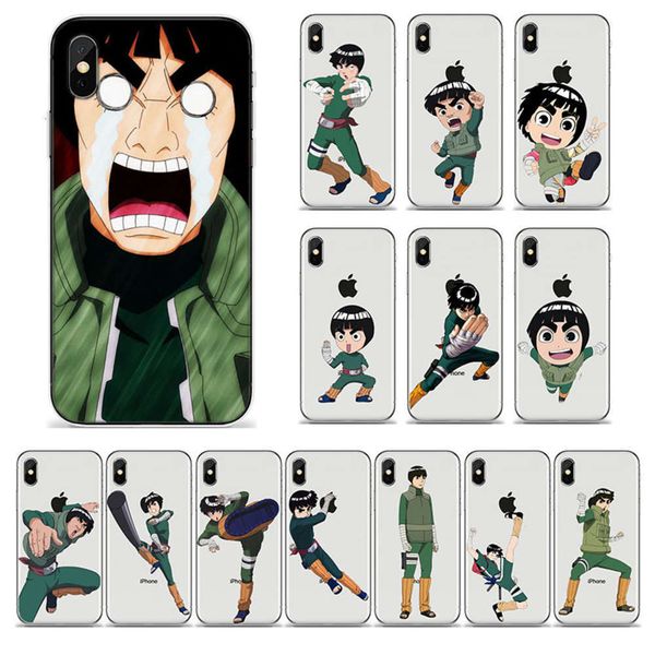 

naruto rock bruce lee cartoon mobile phone cover, vip 7, 8 plus, x, xs, 11, 12pro, mini max silicone mobile phone cover