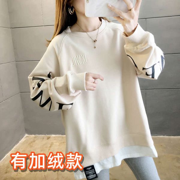 

style autumn new winter hoodless 2020 sweater women's korean loose coat plush thickened popular top, Black