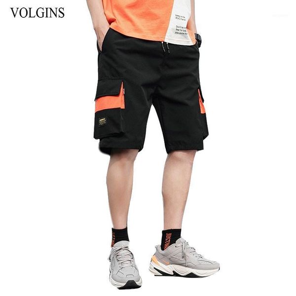 

streetwear men beach shorts 2020 casual male high street shorts knee length mens summer short pants pantalones hombre1, White;black
