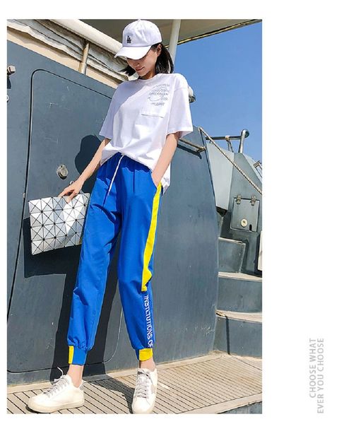 

2021 new higher harvest mode tender sports will see korean version of short sleeve student leisure 2 female set t07y, White