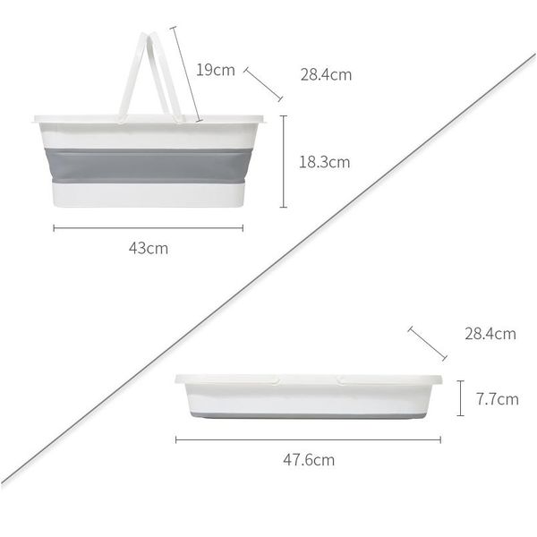

foldable floor lazy mop bucket space saver collapsible portable bucket with handle wash basin big capicity household mo bbypmt