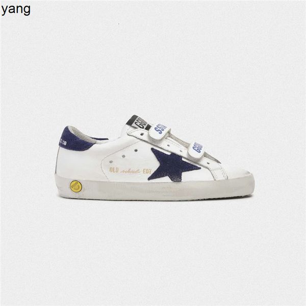 

new products in autumn and winter old dirty parent child children's casual board shoes velcro dark blue back end