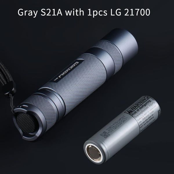 

gray convoy s21a luminus sst40 with 1 piece lg 21700 lithium battery