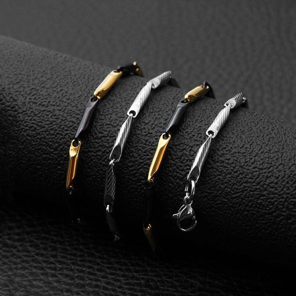 

chains fashion stainless steel necklace stick chain titanium couple jewelry, Silver