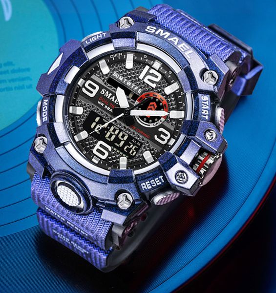 

wholesale new smael fashion ditigal watch outdoor sports multifunction student mens watch waterproof blue plastic watches a03, Slivery;brown