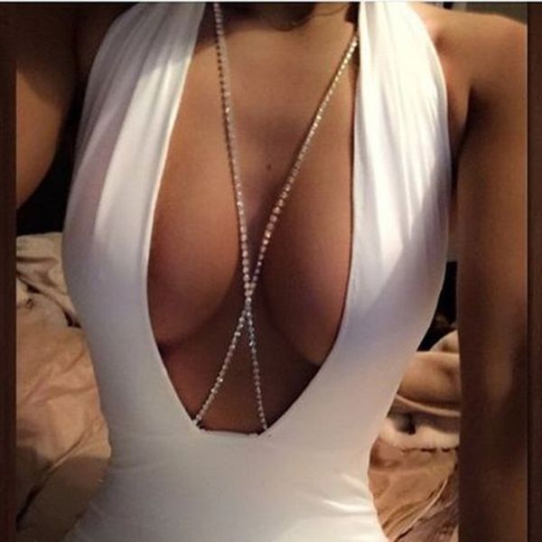 

2020 golden body jewerly belly waist charm chain belly jewelry & body chain cz crystal shiny, Silver