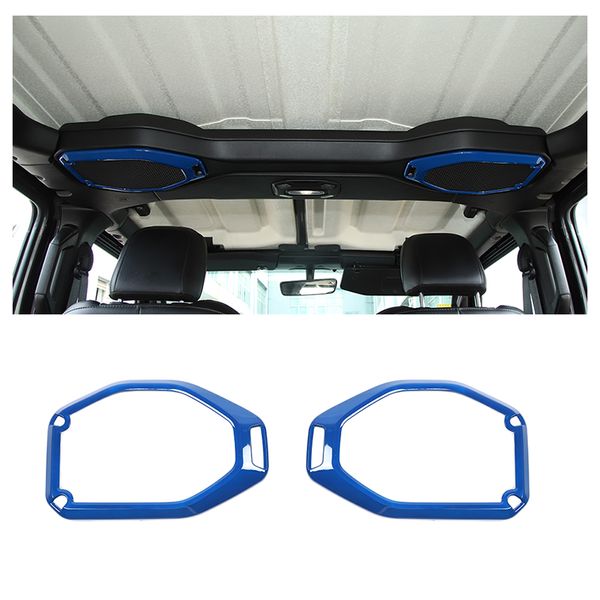 Blue Car Top Tetto Altoparlante Telaio Trim Copertura per 2018 2019 2020 Jeep Wrangler JL JLU Accessori Decorazione di Interni