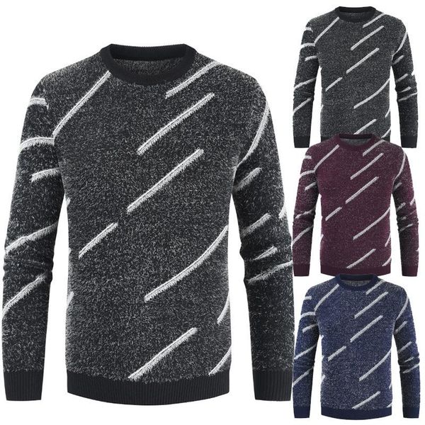 

men's sweaters casual autumn sweater o-neck patchwork soft slim fit knitwear mens pullovers male pull homme y, White;black