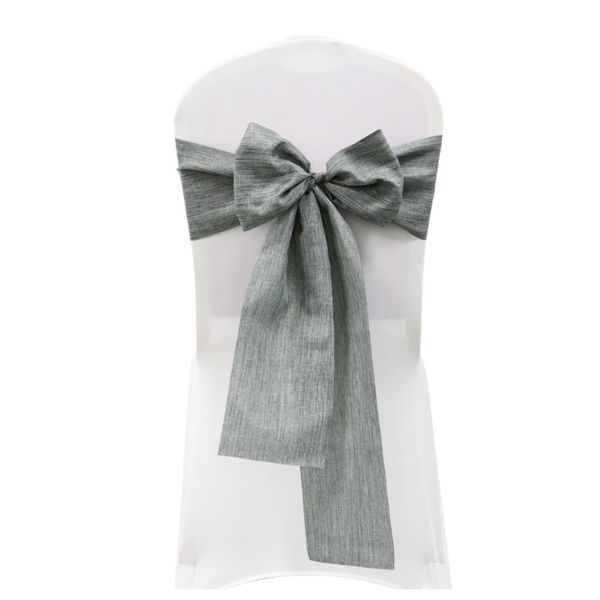 

1pcs imitated linen chair sashes wedding chair knot decorations modern chairs bow cover ties banquet party home chair decor f bbyivj