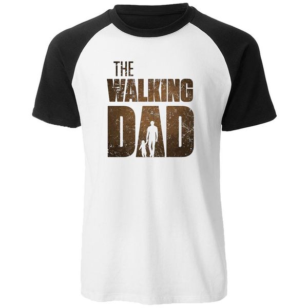 

2021 summer cotton mens short sleeve tshirt negan the walking dad t-shirt printed hip hop raglan men t shirts, White;black