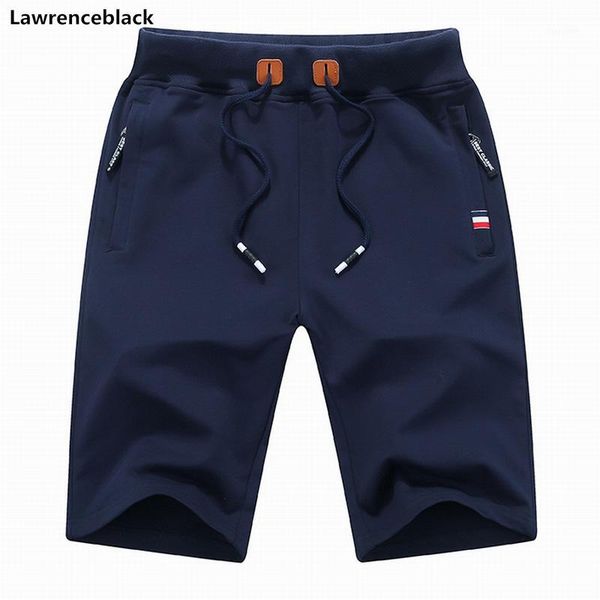 

lawrenblack brand 2018 men summer cotton shorts male bermuda casual breathable sweat board new short pants man drop shipping 9931, White;black