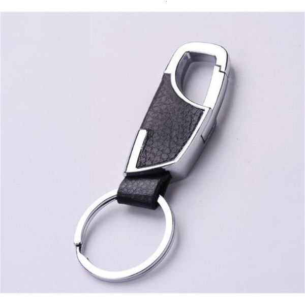 

metal leather key rings car new innovative keychains, Silver
